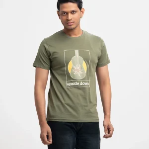 Green Cotton Short Sleeve T-shirt
